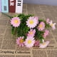 thumbnail image 1 of Margarita de seda de flores artificiales - 2 racimos de flores falsas al aire libre para la decoración de la boda del jardín del hogar, mesa, ventana, decoración de la caja brillar Hogar, 1 of 6