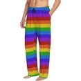 thumbnail image 6 of Logiee Colorful Glitter Rainbow Print Pajama Pants for Men,Men’s Pajama Bottoms,Mens PJ Pants with Pockets & Button Fly-Small, 6 of 6