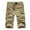 Khaki, variant on IROINNID On Sale Cargo Shorts for Men Pure Color Outdoors Pocket Beach Work Trouser Cargo Shorts Pant,Black