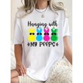 thumbnail image 1 of Women's Fun & Casual Rabbit Print T-Shirt - Crew Neck, Short Sleeve, Stretchy Polyester Blend, Machine Washable - Perfect for SummerFather's Day, Mother's Day, New Year, Spring Festival, Valentine's, 1 of 6