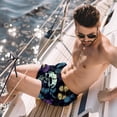 thumbnail image 2 of luoweisi Men's Beach Shorts Quick Dry Swim Trunks with Mesh Lining Skull Butterfly 2XL, 2 of 5