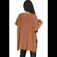 thumbnail image 3 of Suéter Holgado de Corta con Hombros Caídos para Mujer, Color Camello, Talla M, 3 of 9