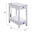 thumbnail image 2 of White Finish - 2 Drawers & Open Shelf for Storage - Nursery Side - Safe and Functional, 2 of 3