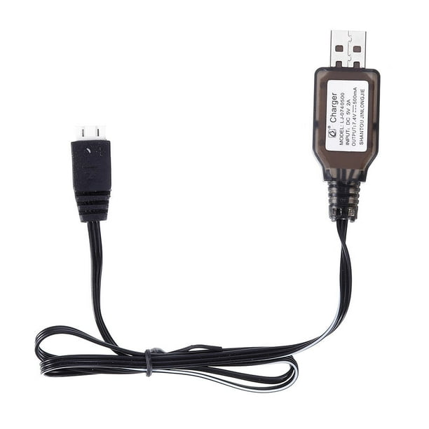 HS USB Charging Cable  2S Li-ion Battery Charger for 18301 18302 18311  18312 1/18 RC Car Parts 