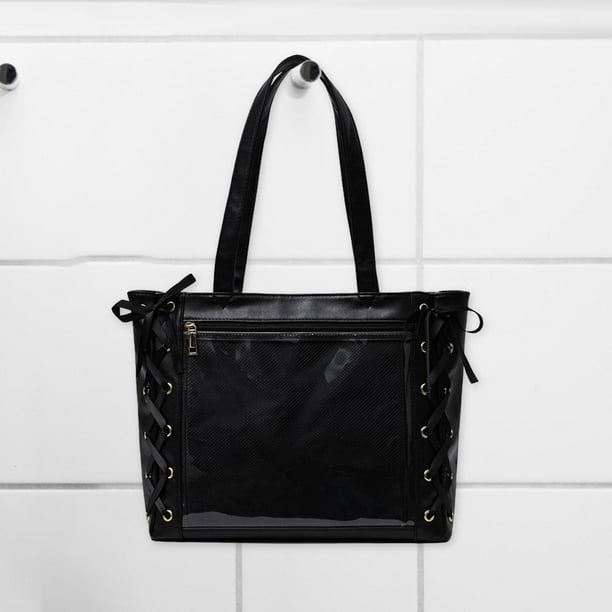 Big black purse with zipper outlet