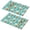 Pioneer Flower Floral, variant on Placemat, Pioneer Flower Floral Print Pattern Place Mats Table Mat Set Of 2, PVC Washable Placemats for Party Kitchen Dining Decoration, 18x12 Inch, Fade Resistant