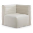 thumbnail image 1 of Meridian Furniture Quincy Cream Velvet Modular Corner Chair, 1 of 26