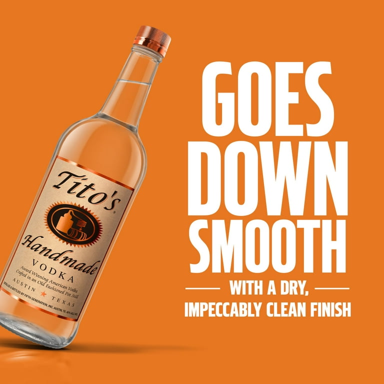 Tito's Handmade Vodka, 750 ml Bottle, 40% ABV - Walmart.com Tito's Handmade Vodka, 750 ml Bottle, 40% ABV - Walmart.com