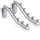 thumbnail image 1 of 2 Pieces 180 Rotatable Stainless Steel Clothing Hook Foldable Wall, 5 Hook Wall Bracket Clothing Fan Metal Wardrobe Hook Swing Arm Holder Wall Clothe, 1 of 5