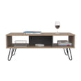 thumbnail image 4 of Mesa Centro Madera Aglomerada Excelsior con Patas de Acero Color Miel y Plata Oscuro, 4 of 5