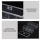 thumbnail image 5 of Caja de almacenamiento de escritorio de acrílico transparente | Contenedor rectangular apilable a prueba de polvo para joyas, hisopos de algodón, accesorios para el cabello | Soporte de tocador que, 5 of 7