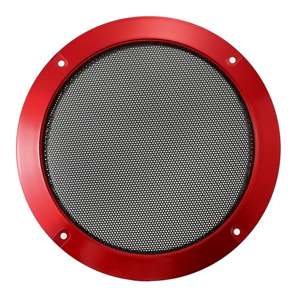 Coche Metal Audio Altavoz Parrilla Cubierta Malla Woofer Rejilla rojo 6,5 pulgadas