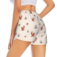 thumbnail image 4 of Picia Cute Squirrel Pattern Women's 2 in 1 Athletic Running Shorts High Waisted Workout Casual Gym Sweat Shorts with Comfy Liner Zipper Pockets-, 4 of 9