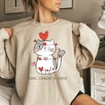 thumbnail image 4 of Cats Cuddles and Cupid Valentine's Day Sweatshirt, 4 of 10