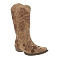 thumbnail image 2 of Roper Womens Riley Flowers Floral Embroidered Snip Toe Pull On Cowboy  Mid, 2 of 5