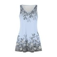 thumbnail image 6 of JULMCOMO Sexy Summer Dresses for Women 2024 Vacation Beach Beach Cover Ups Sleeveless Casual Dresses Plus Size Loose Tank Dresses Light Blue S, 6 of 6