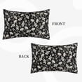 thumbnail image 6 of Flower Pillow Covers 12 X 20 Inch Set of 2, Cute Old Vintage Black Cream Floral Decorative Throw Pillow Covers Rustic Farmhouse Pillowcase Linen Cushion Case for Outdoor Home Sofa Couch, 6 of 6
