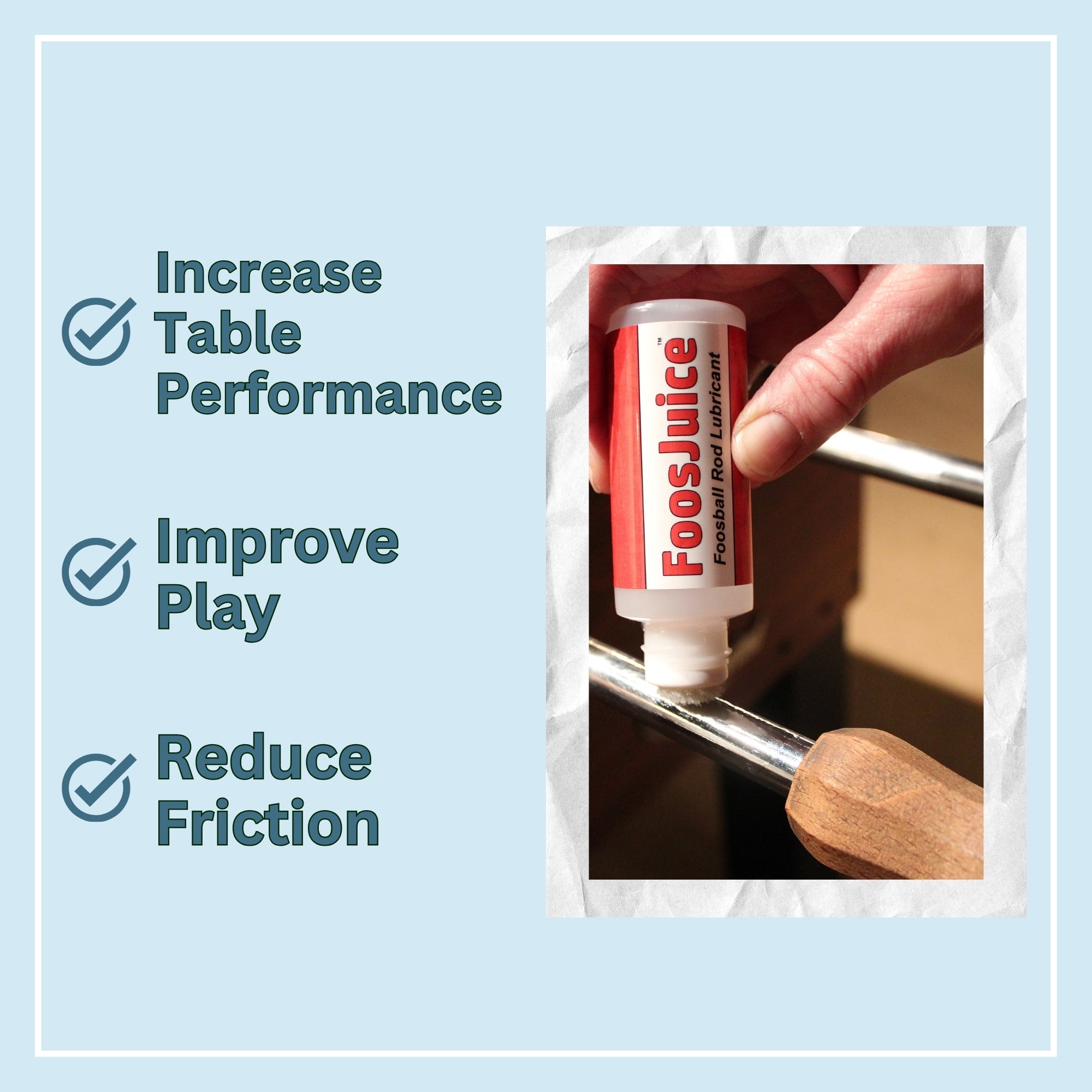 Spot On FoosJuice 100 Silicone Foosball Rod Lubricant with Dauber Top  Applicator The Clean and Easy to Use Lube