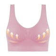 thumbnail image 4 of Fanxing 2 Pack Bras for Women Comfort Seamless Bra Plus Size Minimizer Bra for Women Smoothing Bra Seamless No Underwire T-Shirt Bra Up to 65% off Pink,XXL, 4 of 8