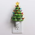 thumbnail image 2 of Milltown Merchants Ceramic Christmas Tree Night Light (Green), 2 of 7