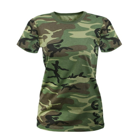 Womens Woodland Camo Longer T-Shirt