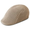 thumbnail image 3 of Htwon Men Breathable Herringbone Newsboy Gatsby Cap Ivy Flat Hat Winter Golf Cabbie Driving Khaki, 3 of 16