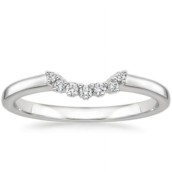 18K White Gold Plated Dainty & Gorgeous Moissanite Ring 0.8 ct D Color Sterling Silver and 18k white Gold Plated Wedding Ring , Engagement Ring ,Promise Ring
