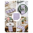 thumbnail image 3 of Purple Striped Cloth Napkins Set of 8 Reusable Dinner Napkins, Farmhouse Vintage Stripes Cocktail Napkin Washable Table Napkins for Wedding/Holiday Party/Baby Shower 20"x20", 3 of 7