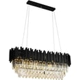 thumbnail image 1 of Black K9 Crystal Chandelier,13 Lights Rectangular Luxury Ceiling Hanging Lighting for Living  Kitchen Island (L48''-13 Lights) My Lux Decor Round, 1 of 4