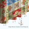 thumbnail image 6 of Pioneer Flower Floral Print Pattern Shower Curtain 84"x72", Bathroom Decorative Shower Curtain Set with 12 Hooks, Waterproof Washable, 6 of 6