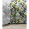thumbnail image 3 of Hibiscus Down Alternative Comforter, Exotic Flowers Tropical Palm Leaf Warm Tones, Microfiber Quilt for All Season, 5 Sizes, Orange Yellow, by Ambesonne, 3 of 3