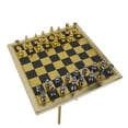 thumbnail image 6 of DecMode 22" x 25" Gold Aluminum Metal Chess Table Game Set, 1-Piece, 6 of 14