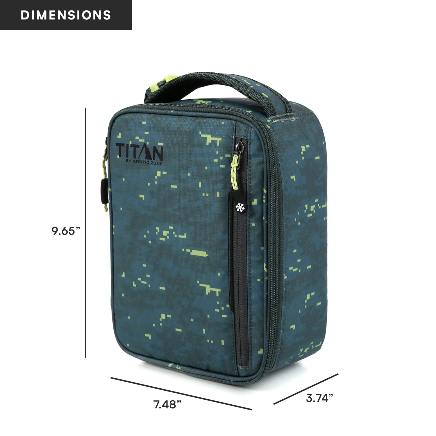 Titan by Arctic Zone Fridge Cold Insulated Lunch Box with Reusable Ice Walls - Pixel Camo