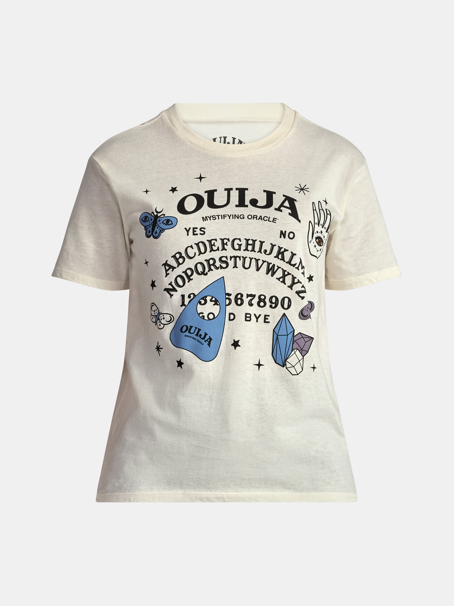 Ouija Board Women's Cotton Graphic Tee with Short Sleeves, Sizes XXS-XXL