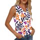 thumbnail image 2 of TaTaai Womens Fashion Sleeveless Tshirt V Neck Camisole Top Strap Design Printed Loose Fit Spring Summer Casual Wear Gift, 2 of 6