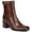 Rich Cognac Brown, variant on Women's Icy Ankle Boot Black Leather 9W