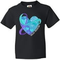 thumbnail image 3 of Inktastic Suicide Prevention Awareness Purple and Teal Heart Ribbon Youth T-Shirt, 3 of 5