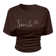 thumbnail image 6 of YM Girls Oversized Tshirts Brown for 7-8years,Girls Casual Short Sleeve T Shirt With Elastic Waistband Comfortable Round Neck Tee for Daily Wear And, 6 of 6