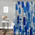 thumbnail image 2 of Orinice Stripes Dots Abstract Bathroom Decor Set, Colorful Luxurious Graphic Print Polyester Fabric Fashion Shower Curtain Set with Hooks - 100% Polyester Washable Shower Curtain 60x72, 2 of 7