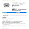 thumbnail image 2 of Front Brake Rotor - Compatible with 2003 - 2004 INFINITI G35 RWD, 2 of 2