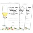 thumbnail image 1 of Inkdotpot 30Floral Brunch & BubblyFill-In Style Bridal Shower Invitations Wedding Blank Invites, 1 of 9