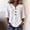 A1 White, variant on GILIGEGE Womens Tops Dressy Casual 3/4 Ruffle Sleeve Henley Shirts for Women Decorative Button Front Loose Fit Casual Work Tops Summer Vacation Outfits Fashion Exquisite Print T Shirt White