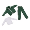 thumbnail image 4 of Figura de acción masculina a escala 1/12, ropa deportiva, camisa básica, pantalones casuales, abrigo, conjunto de piezas de ropa para muñeca de 6 Verde, 4 of 10