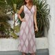 thumbnail image 2 of Diamond Grid Vestido Sin Mangas Vestidos Para Mujer, Vestido Suelto De Verano 2025, 2 of 5