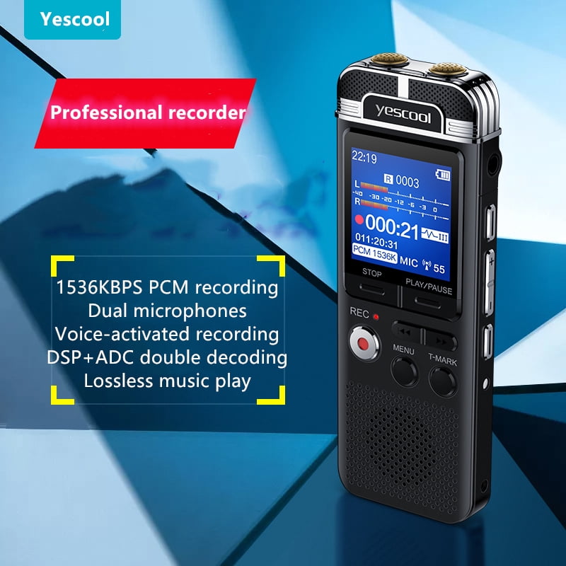 Yescool A90 8GB Class Meeting Daily Life Audio Digital voice recorder Portable Metal Sound Voice-activated Record Dictaphone