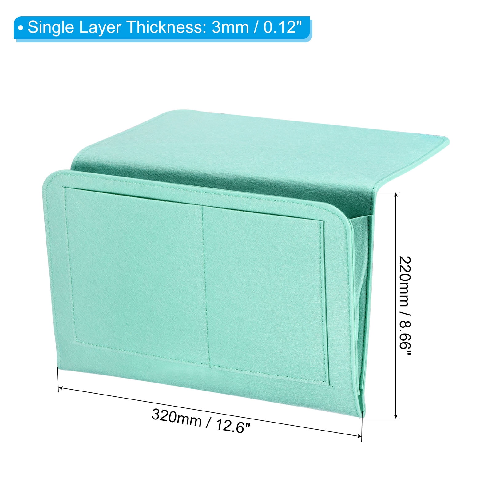 Unique Bargains Felt Bedside Organizer Hanging Caddy Green 12.60" x 8.66" x 3.94"