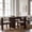Lucena Oak/Beige, variant on COLAMY 5-Piece Modern Dining Room Set, 63" Rectangular Kitchen Table with 4 Upholstered Dining Chairs, Heavy-Duty Ribbed Base Wood Dining Set - Walnut/Beige