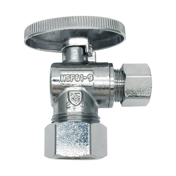 THEWORKS® Quarter-Turn Angle Stop Valve, 5/8"OD x 3/8"OD
