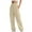 Khaki, variant on Dyfzdhu Sweatpants for Women Loose Cargo Pants Retro Multi Pocket Low Waist Drawstring Pig Nose Buckle Slim Straight Woven Casual Beige