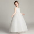 thumbnail image 2 of KAWELL Girls Flower Vintage Floral Lace Sleeveless Floor Length Dress Wedding Party Evening Formal Pageant Dance Gown, 2 of 5